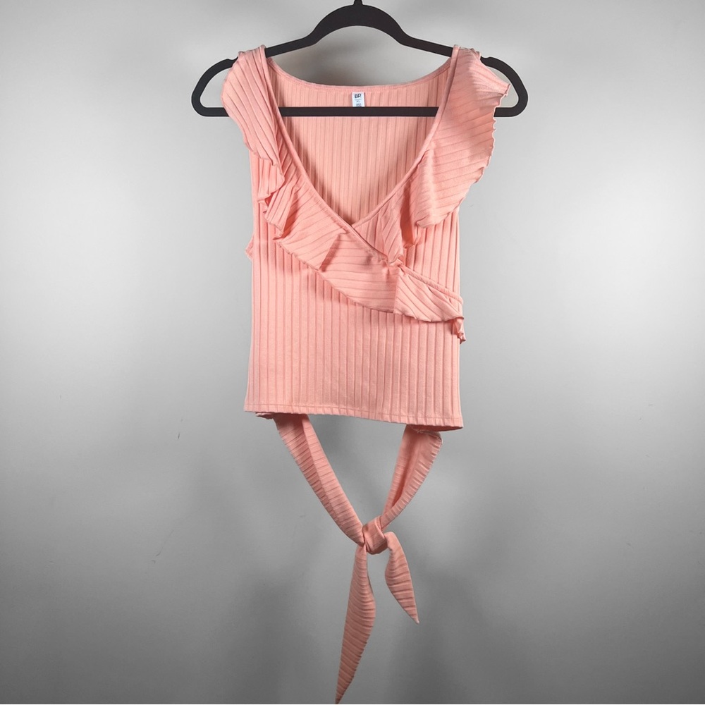 Ruffled Pink Sleeveless Top